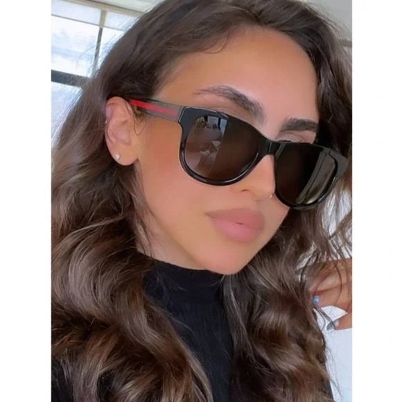 GUCCI Tortoise Square Unisex Authentic Sunglasses GG0057SK - NEW - Picture 11 of 12